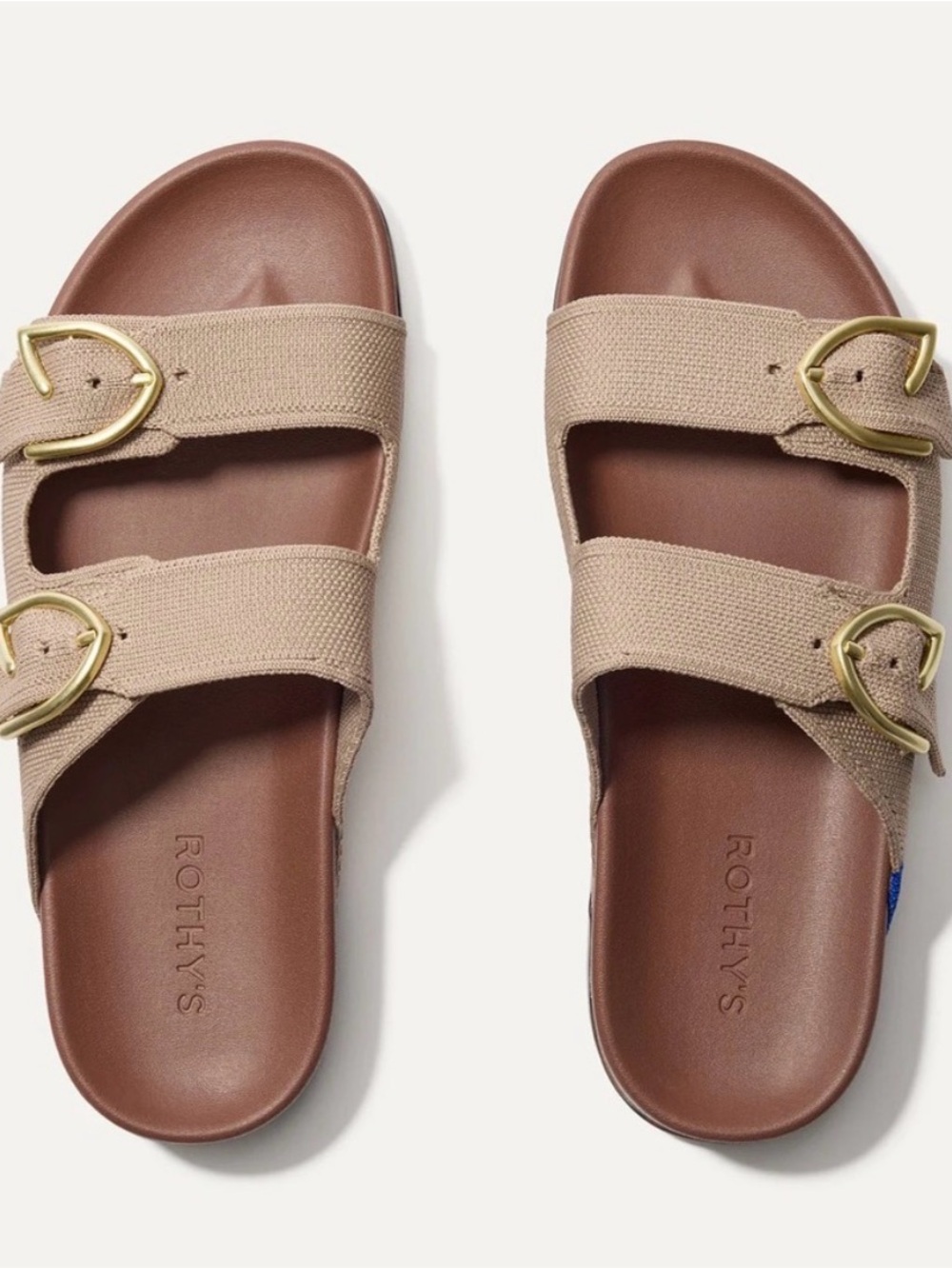 Rothy’s buckle slide sandal in the shade Dune - Picture 2 of 10
